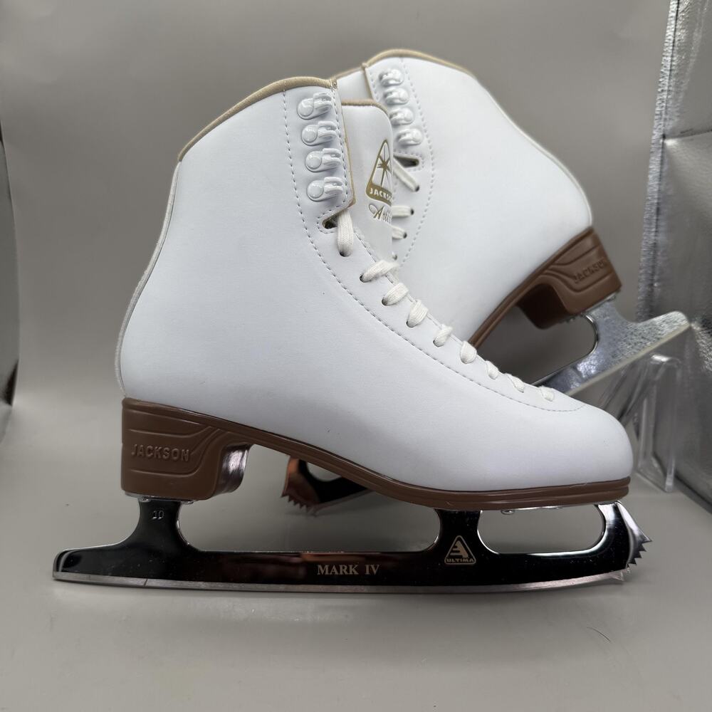 Jackson Artiste 1790 Figure Ice Skates Womens 7 B White Ultima Mark IV Blades